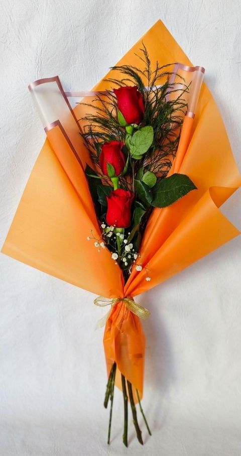 Ramo de 3 rosas rojas Ecuatorianas ( Consultar por otros colores )