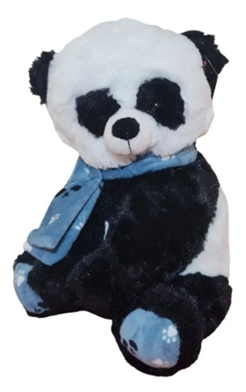 Oso Panda sentado con Bufanda (  de 90 cm Sentado )