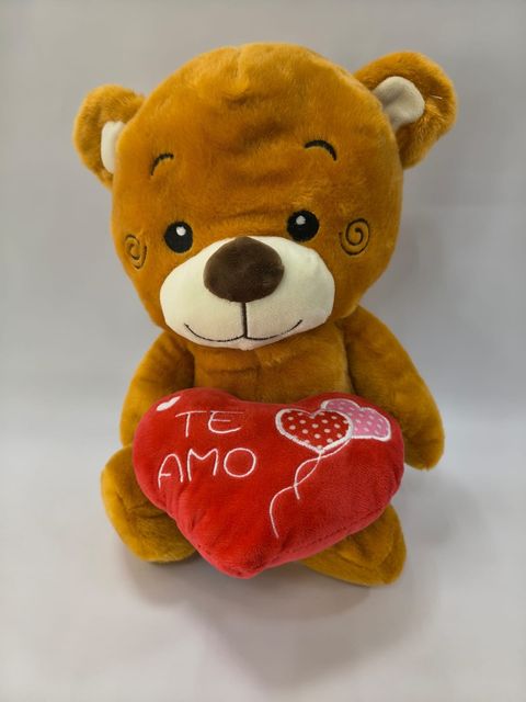 Oso marrón con corazón Te Amo ( de 30 cm )