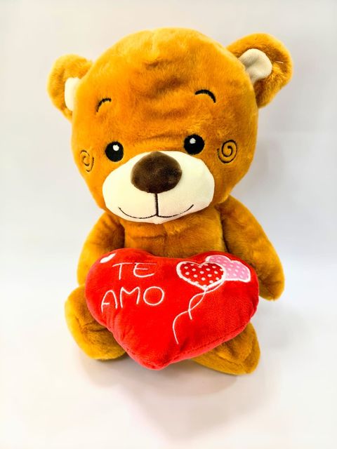 Oso marrón con corazón Te Amo ( de 30 cm )