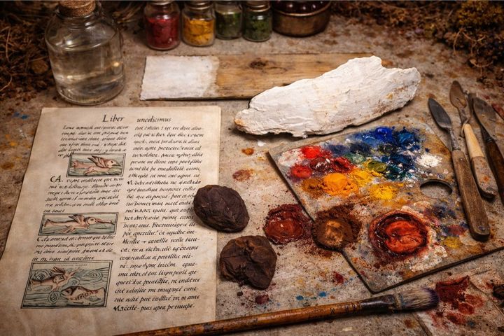 Arte, historia y tradición  con  Pigmentos Naturales ,  Antiguos y Prehispánicos