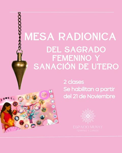 Mesa Radionica del Sagrado Femenino y Sanación de utero 