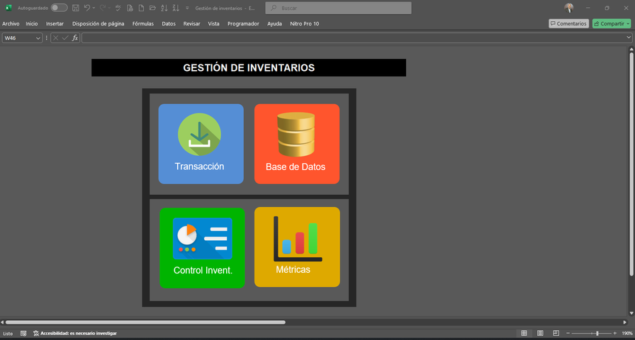 Modelo de Inventarios en Excel