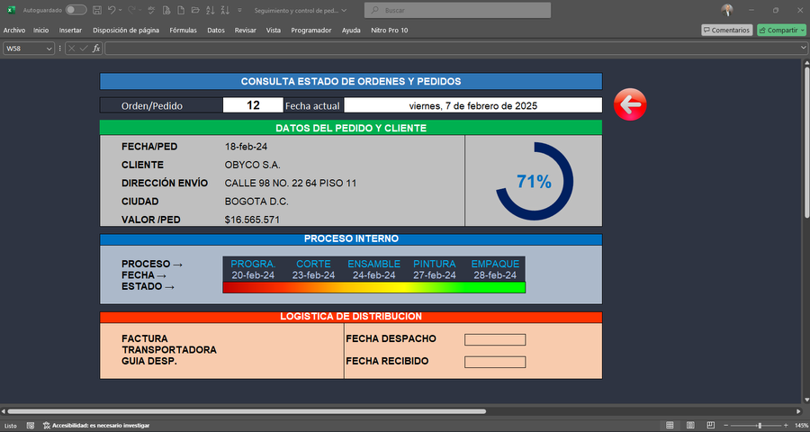 Seguimiento y Control de Pedidos