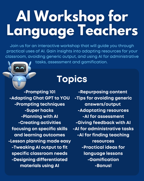 AI Workshop for Language Teachers (4thEdition)