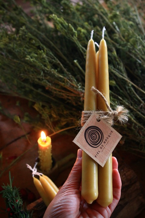 Pack Velas de cera de abeja por inmersión repetida