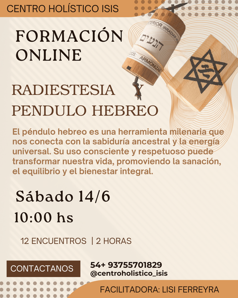 Formación Online de Radiestesia y Péndulo Hebreo