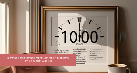 3 cosas que podés ordenar en 10 minutos (y ya sentís alivio)