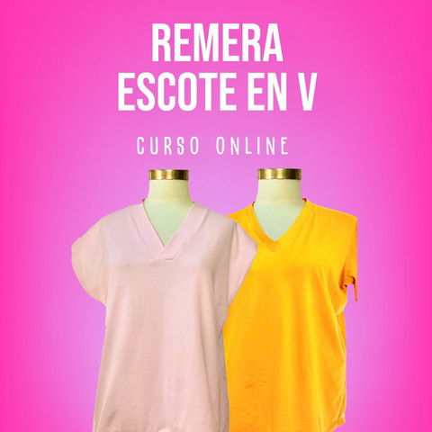 Remeras unisex de punto escote en V. Clásica y cruzada .