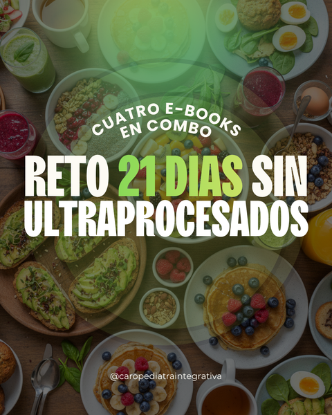 Combo 4 e-Books | 21 días sin ultraprocesados. 