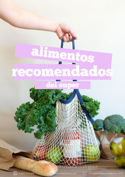 Listado alimentos recomendados del super