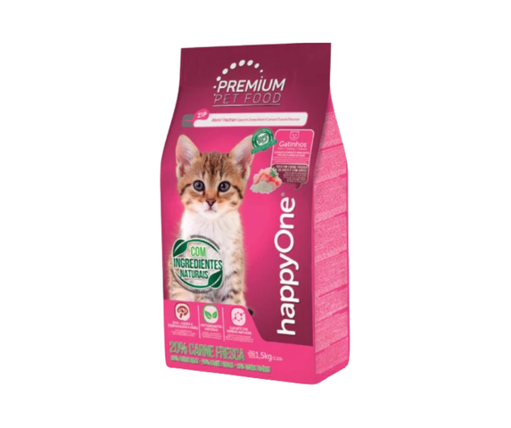 Happy One Premium Gatinhos Rico em Carne Fresca de Aves e com Arroz