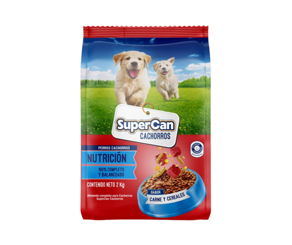 SuperCan de Carne y Cereales para Perros Cachorros
