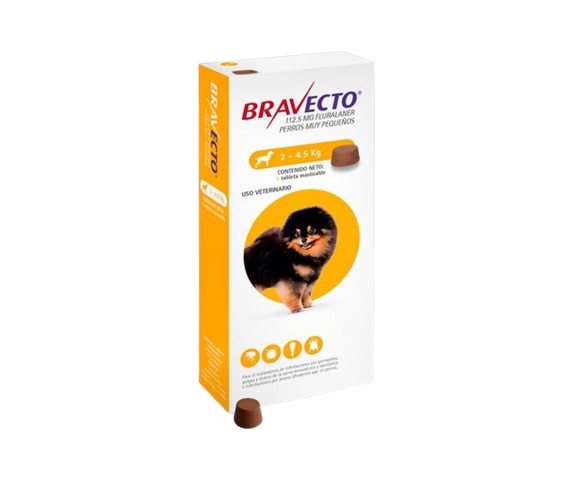 Bravecto para perros de 2-4.5kg