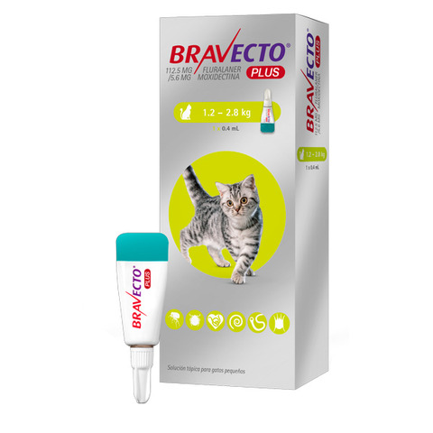 Bravecto Plus para gatos de 1.2 a 2.8kg