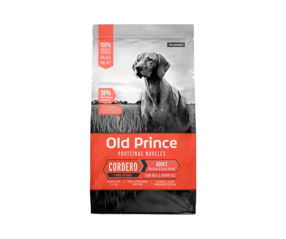 Old Prince Proteínas Noveles Adultos Medianos y Grandes Cordero y Arroz Integral