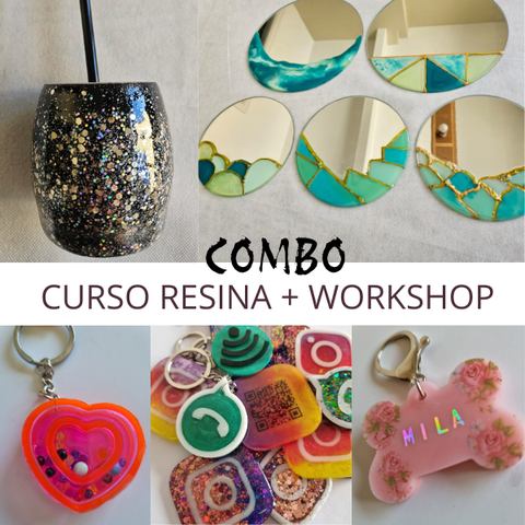 Curso Resina Online + Workshop Resina Creativa