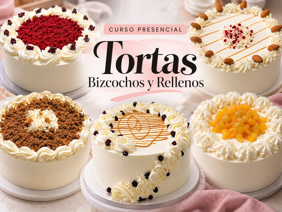 Curso presencial de Bizcochos y Rellenos en Puerto Montt