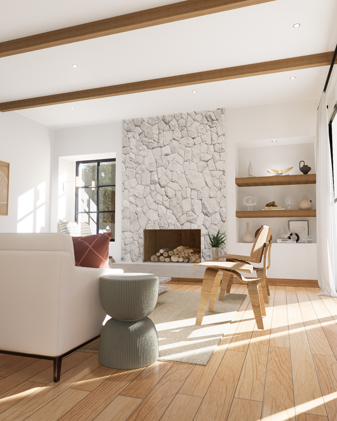proyecto living comedor render vic etcheverry diseño de interiores