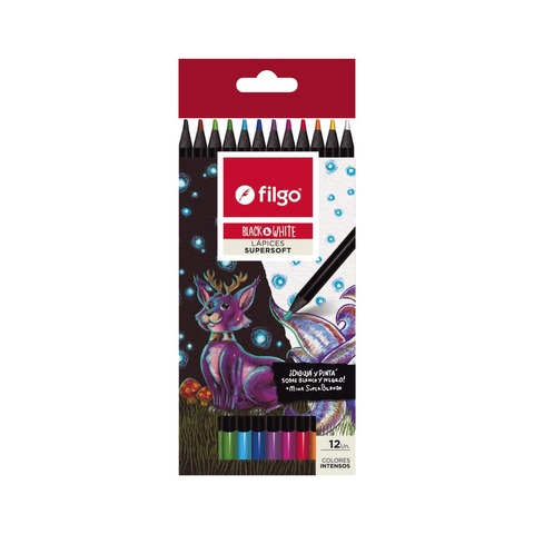 Lapices de colores Filgo Black & White x12