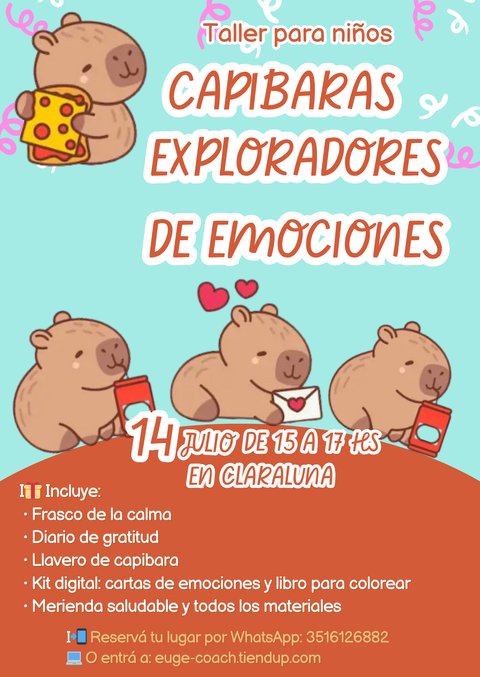 Taller infantil “Capibaras Exploradores de Emociones”