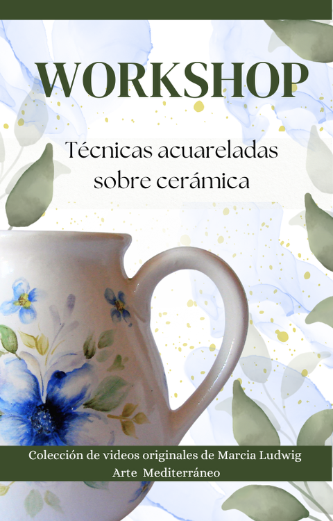 Workshop Técnicas acuareladas sobre cerámica
