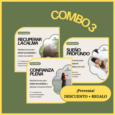 Combo 3 | Packs Insomnio + Ansiedad + Miedos + REGALO