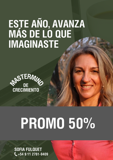 Promo Especial Mastermind 50% vigente hasta 5 de Septiembre.