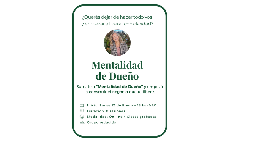 Programa MENTALIDAD DE DUEÑO