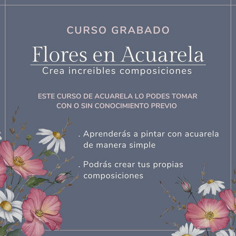 Flores en acuarela - crea increíbles composiciones botánicas - 