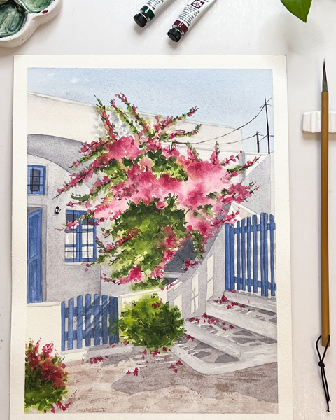 Fachada griega (tutorial en mi canal de Youtube)