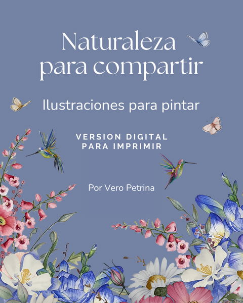 NATURALEZA PARA COMPARTIR - Ilustraciones botánicas para pintar- DIGITAL