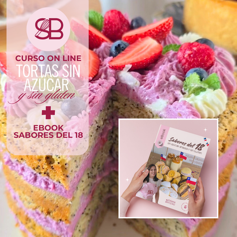 ¡Pack Curso de Tortas Saludables + eBook Sabores del 18! Oferta Black Friday