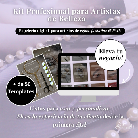 Papelería Profesional para Artistas de PMU, Cejas y Pestañas
