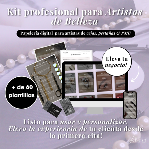 Papelería Profesional para Artistas de PMU, Cejas y Pestañas