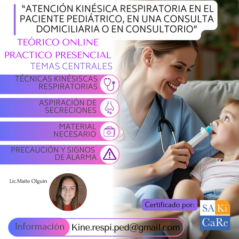 Atención Kinésica Respiratoria en el Paciente Pediátrico, en una consulta domiciliaria o en consultorio