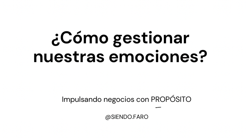 GESTION DE EMOCIONES