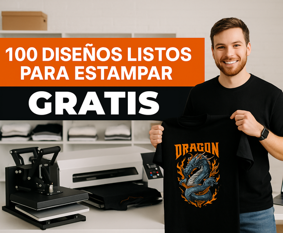 Descargá 100 diseños DTF gratis y empezá a vender hoy
