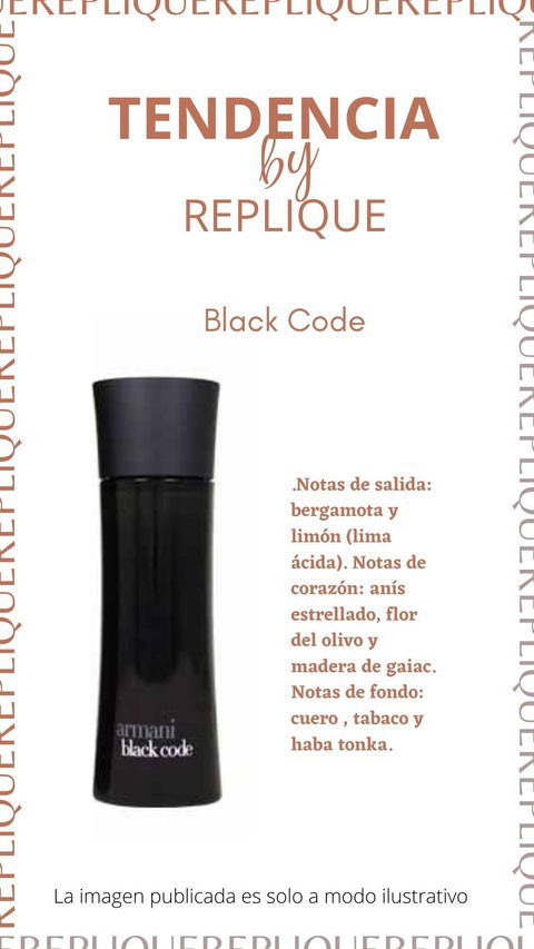 Replique Fragancias Black Code Masculino