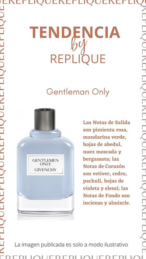 Replique Fragancias Gentleman Only Masculino