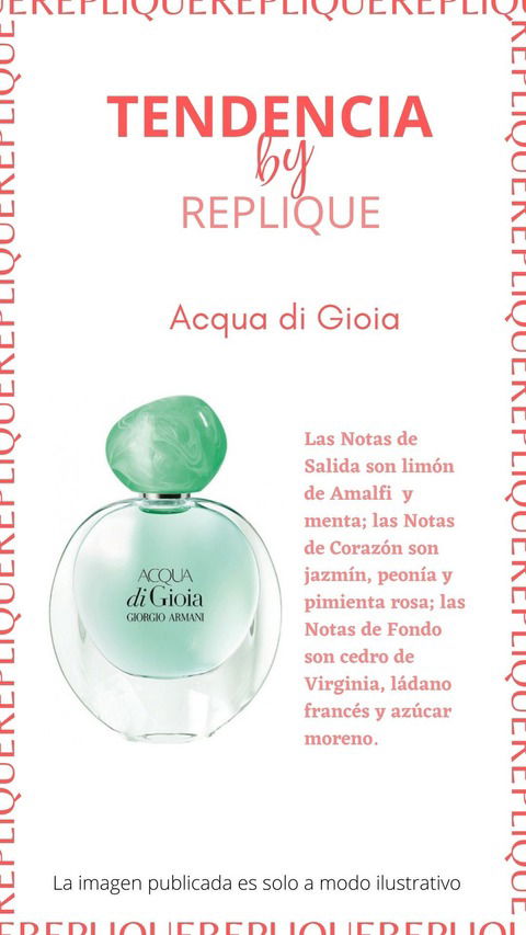 Replique Fragancias  Acqua de gioia