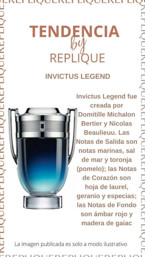 Fragancias Replique Invictus legend Masculino