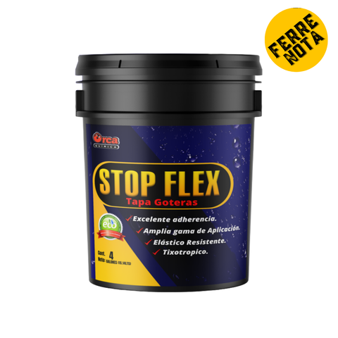 STOP FLEX: Pasta Sellante Tapa Goteras de Alta Elasticidad (Cuñete 5 gal)