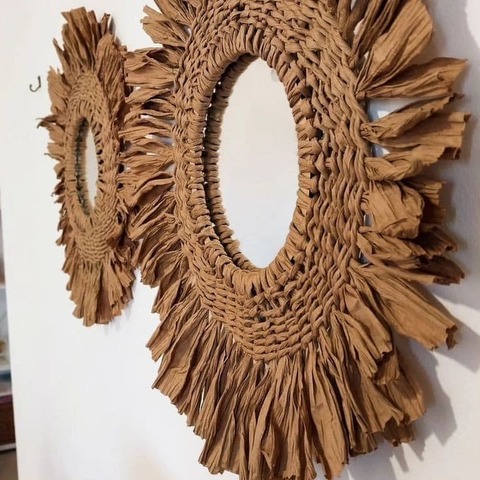 Espejo Con Papel Kraft - 20cm