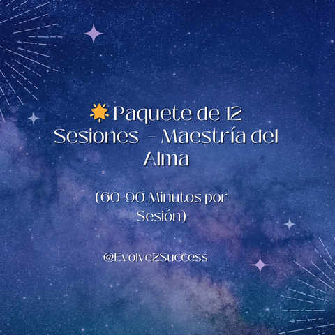  Paquete de 12 Sesiones de Coaching Intuitivo – Maestría del Alma