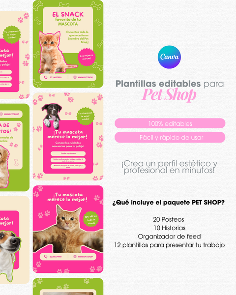 PET SHOP - 42 plantillas editables par IG