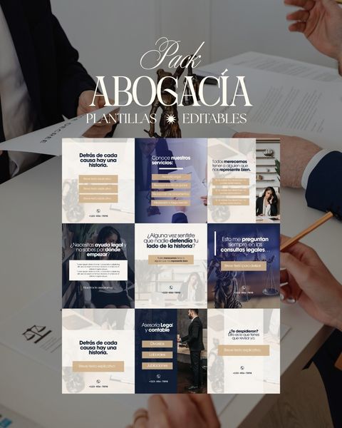 ABOGACÍA - 18 plantillas editables para IG 