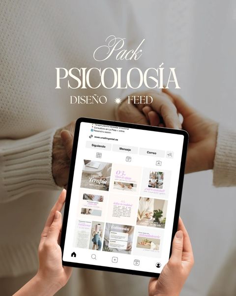 PSICOLOGÍA - 20 plantillas editables para posteos de IG