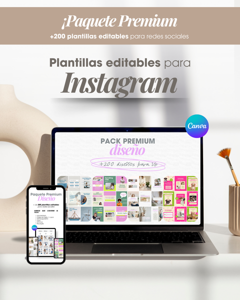 +200 PLANTILLAS EDITABLES - PACK PREMIUM DISEÑO 