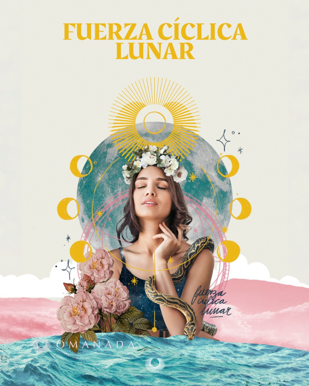 Fuerza cíclica lunar: curso para mujeres que desean reconectar con su ciclo menstrual, su cuerpo y su poder creativo.